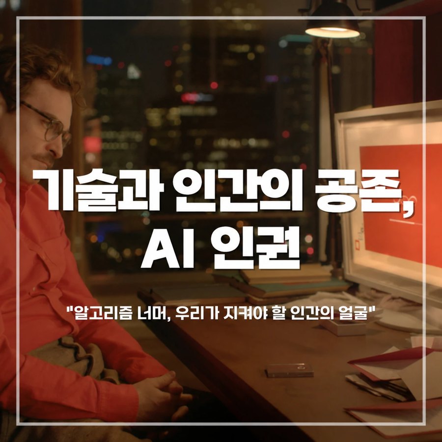 기술과 인간의 공존, AI 인권 카드뉴스 1